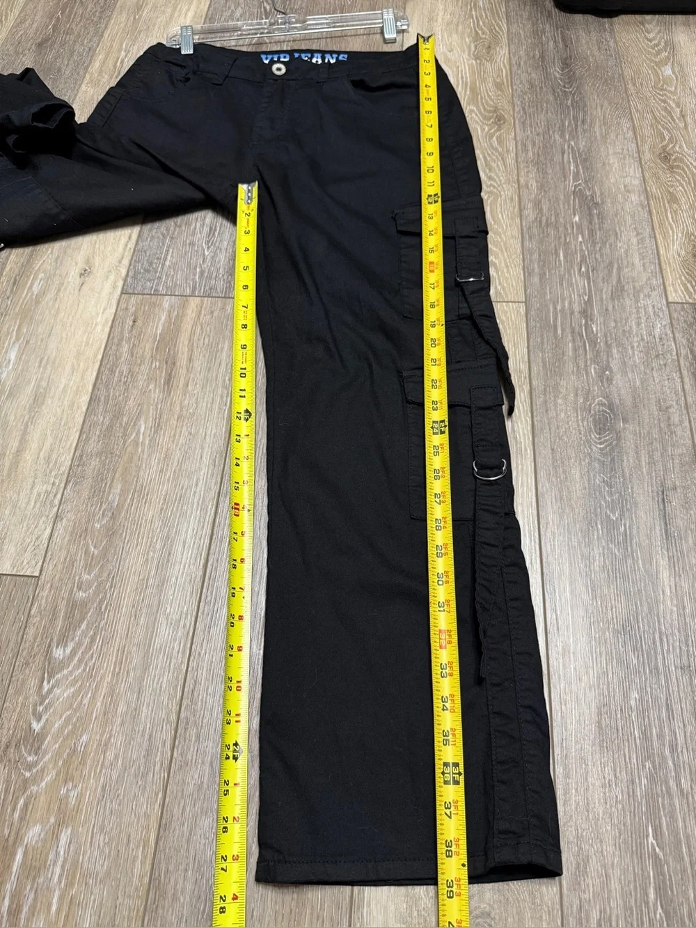 VIP Black Cargo Pants with D-Ring Utility Details
